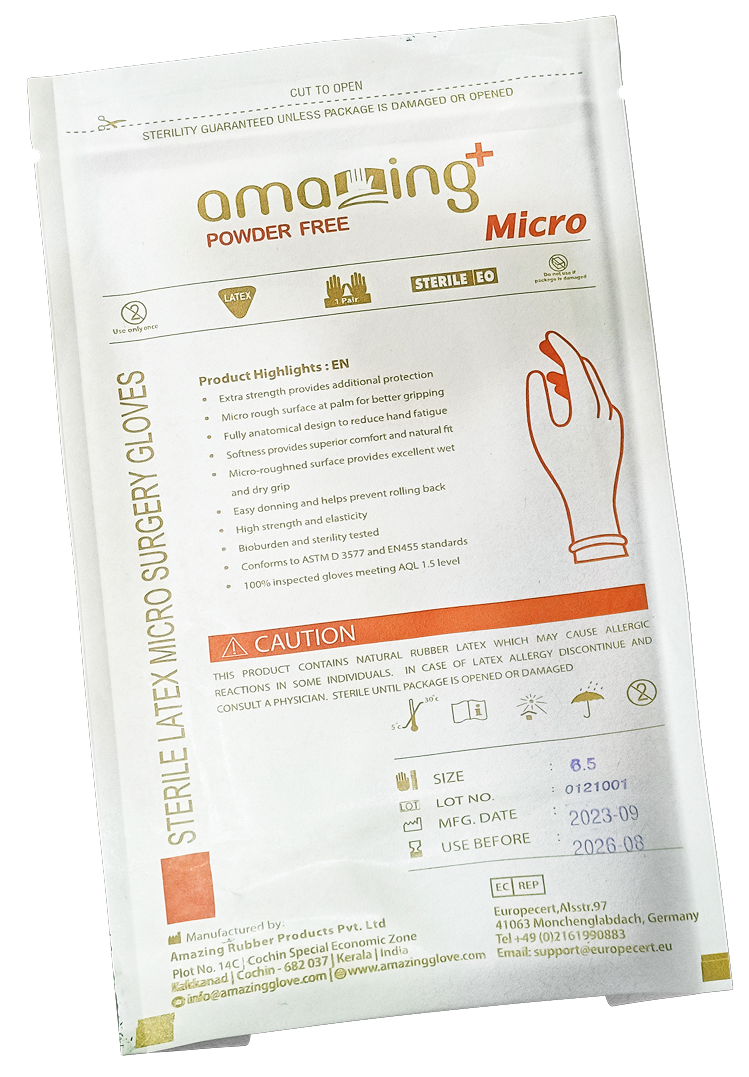 Amazing+ Latex Micro Powder-Free Gloves