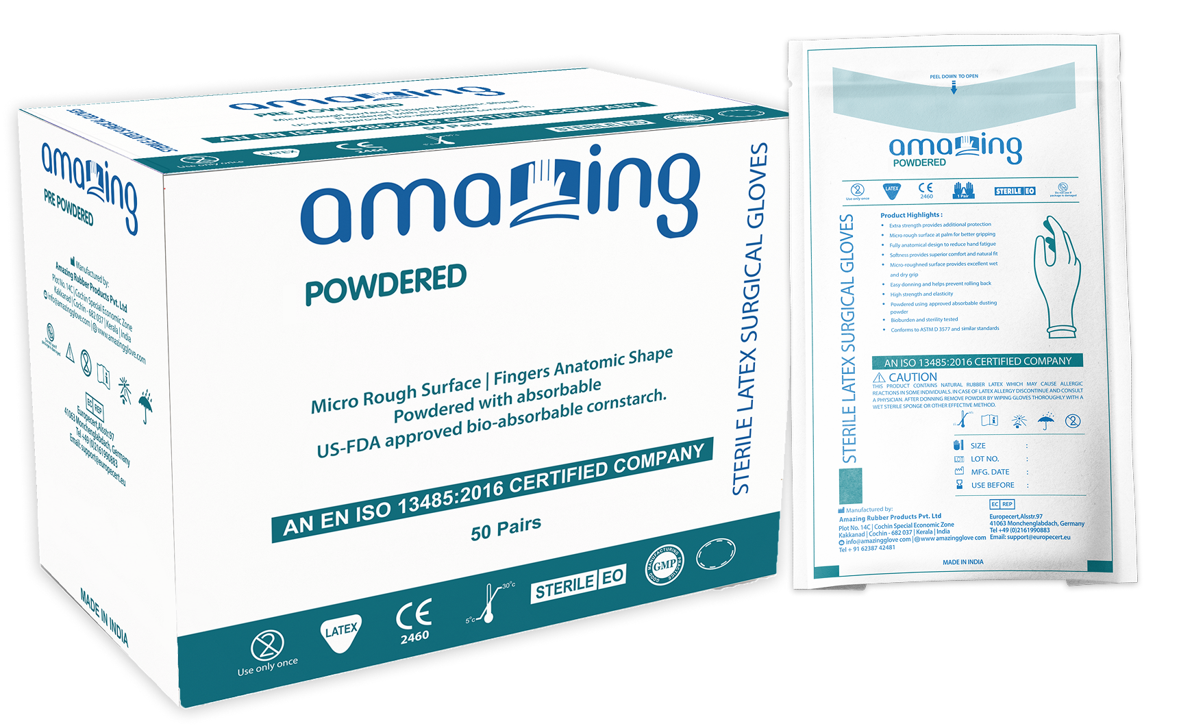 Amazing Latex Surgical Powder Gloves